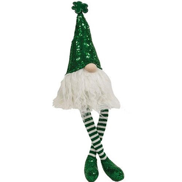 *St. Patrick'S Day Sequin Dangle Leg Gnome GADC5011 By CWI Gifts