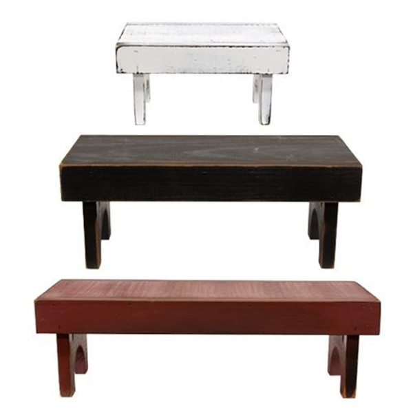 3/Set Distressed Wooden Stackable Risers GBH08 By CWI Gifts