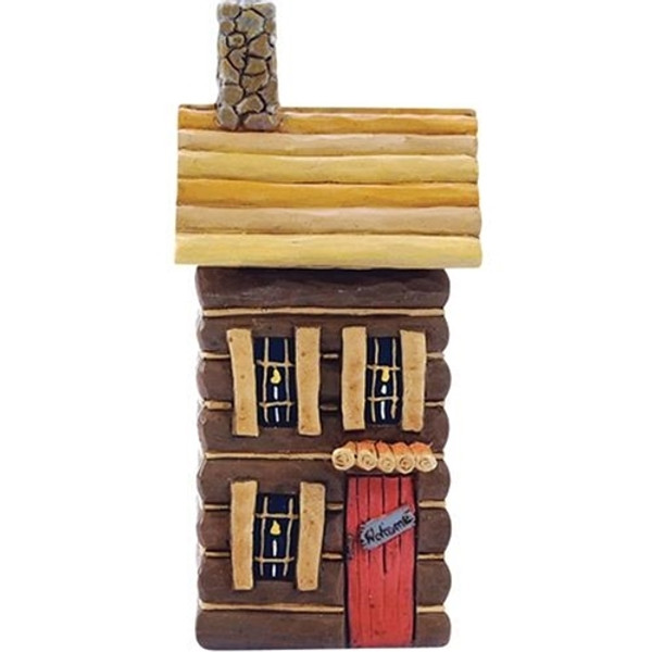 Resin Log Cabin G82017 By CWI Gifts