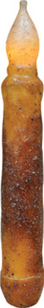 ^^6" Burnt Mustard Led Taper G84002 By CWI Gifts