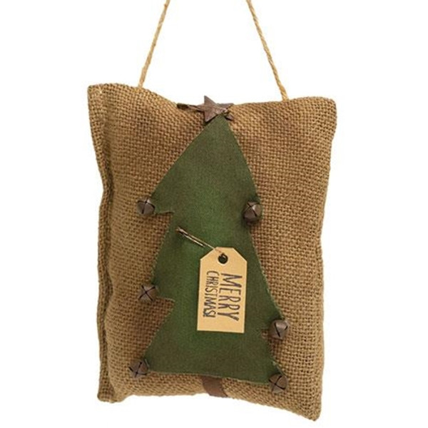 Merry Christmas Tree Pillow Ornament GCS38484 By CWI Gifts