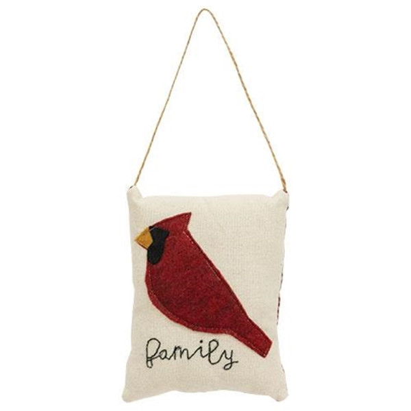 *Cardinal Family Pillow Christmas Ornament GCS38504 By CWI Gifts
