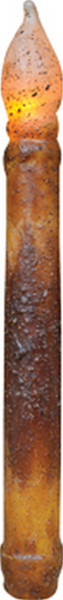 9" Burnt Mustard Led Taper G84006 By CWI Gifts