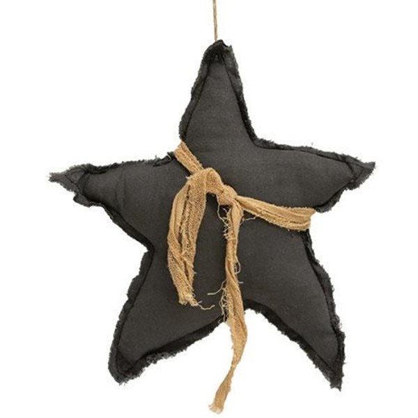 Gray Fabric Star Ornament GCS38546 By CWI Gifts