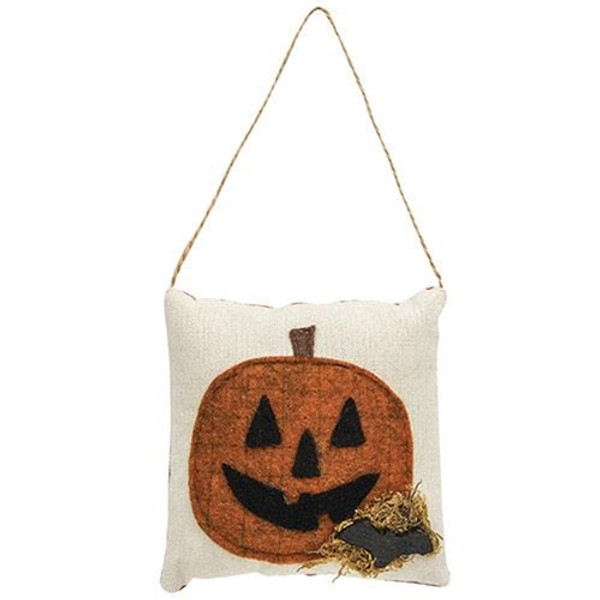 Jack O Lantern Pillow Ornament GCS38580 By CWI Gifts