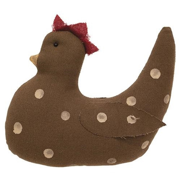 Stuffed Brown & White Polka Dot Chicken GCS38705 By CWI Gifts
