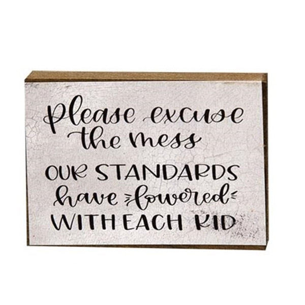 Please Excuse The Mess Block GCZ251 By CWI Gifts