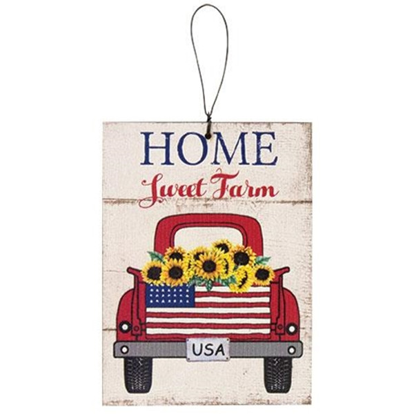 Home Sweet Farm Sunflower Truck Ornament GFPP00110 By CWI Gifts