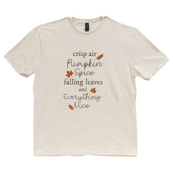 Crisp Air Pumpkin Spice T-Shirt Natural Large GL145L By CWI Gifts