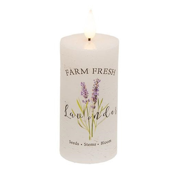 Farm Fresh Lavender Led Votive 2"X4" GLAS34117 By CWI Gifts