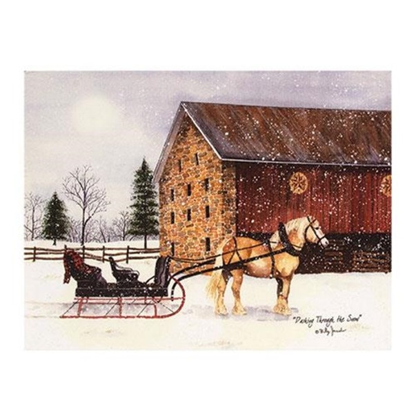 CWI Gifts Dashing Through The Snow Canvas Print GNK458