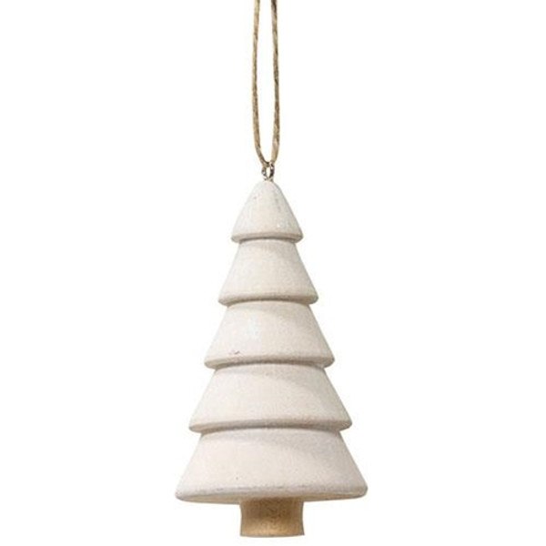 White Wooden Tree 5 Tiered Ornament GSYA3035 By CWI Gifts