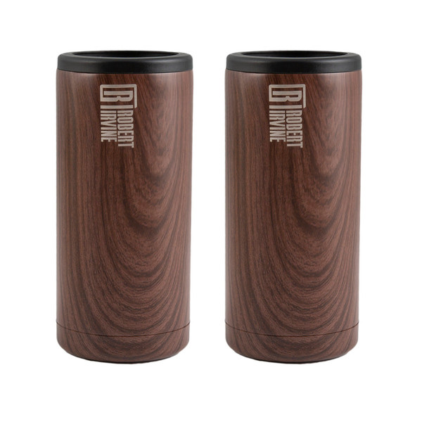 Robert Irvine 12Oz Wood Slim Cooler - Set Of 2 ERI028NA1PTR2 By Lenox