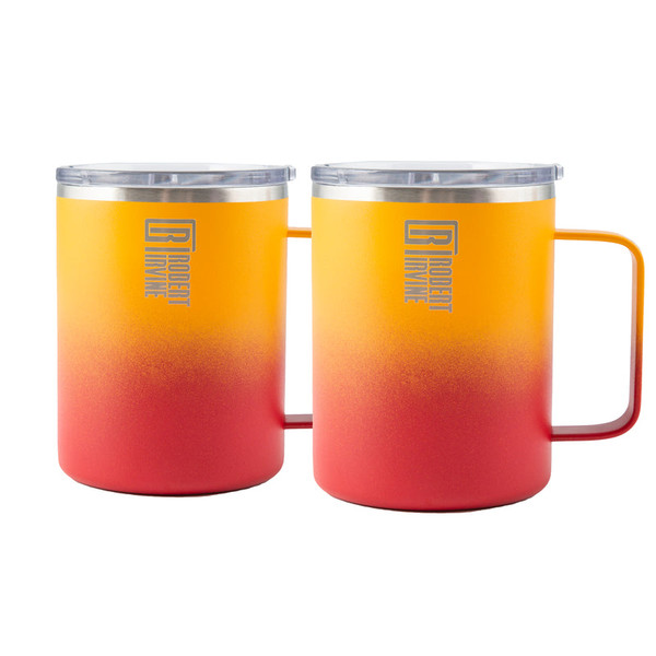 Robert Irvine 16Oz Orange Coffee Mug Each - Set Of 2 ERI028NZORGR2 By Lenox