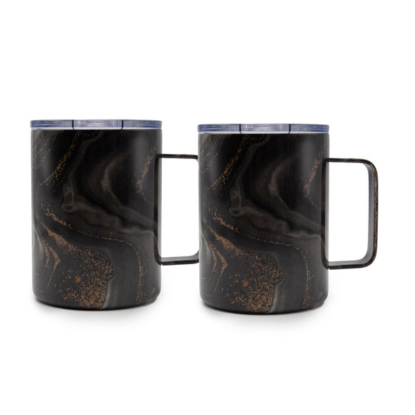 16Oz Black Geo Coffee Mug Each - Set Of 2 E9513BKCB2DS By Lenox