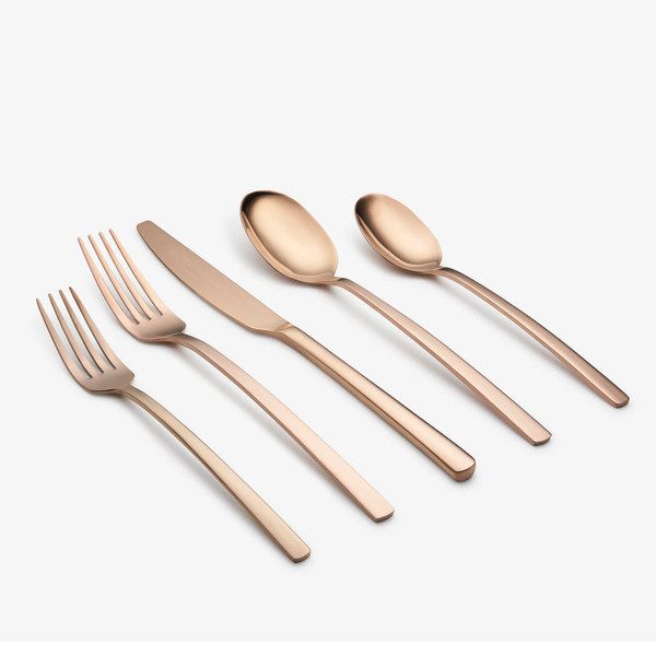 Beacon Pvd-Copper Mirror 18/0 Stainless Steel 20-Piece Flatware 341220CBK12DS By Lenox