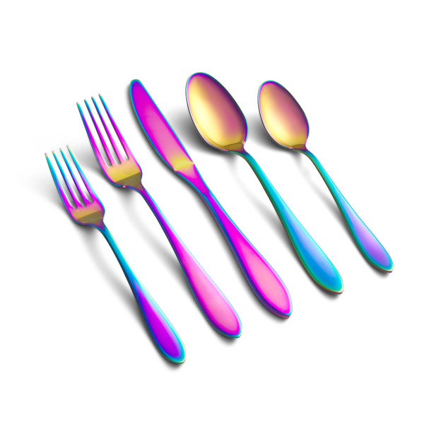 Delia Pvd-Rainbow Mirror 18/0 Stainless Steel Dinner Fork 501003MEI By Lenox