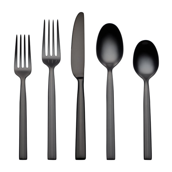 Aero Pvd Black Mirror 18/0 Stainless Steel 20-Piece Flatware Each 519420DS By Lenox