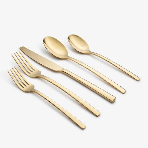 Beacon Pvd-Gold Mirror 18/0 20-Piece Flatware Set 805520HGY12XDS By Lenox