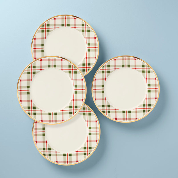 Holiday Plaid Dinnerware Dinner Plates - Set Of 4 894966 By Lenox