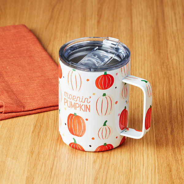 16 Oz Mornin Pumpkin Insulated Coffee Mug 895966 By Lenox