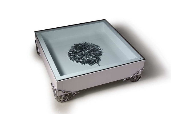 VGDVEMMACOFFEE Ls538 Emma Modern White Coffee Table With Glass Top By VIG Furniture