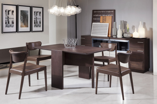 VGWCE551T-OAK Modrest Union Modern Brown Oak Folding Dining Table By VIG Furniture