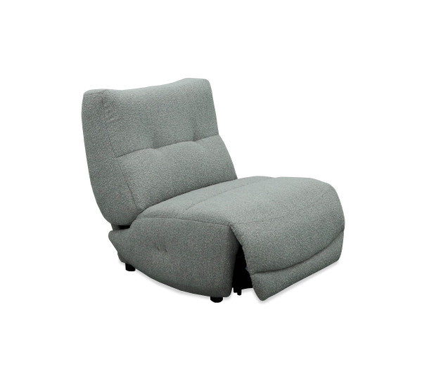 VGSX-22056-RCLNR-SML-SLATE Divani Casa Basil - Modern Grey Fabric Small Electric Recliner Chair By VIG Furniture