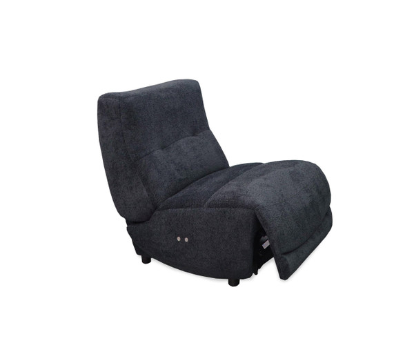VGSX-22056-RCLNR-SML-EMBONY Divani Casa Basil - Modern Dark Grey Fabric Small Electric Recliner Chair By VIG Furniture