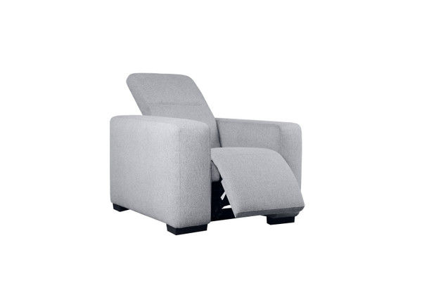 VGMB-R211-P1-CHR-M31 Divani Casa Bode - Modern Grey Fabric Recliner Chair By VIG Furniture