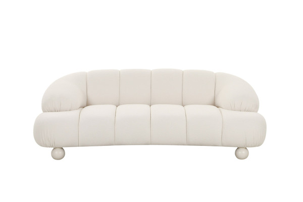 VGOD-ZW-23002A-LOVE-WHT Divani Casa Duran - Contemporary White Fabric Loveseat Sofa By VIG Furniture