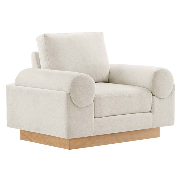 Modway Oasis Upholstered Fabric Armchair - Ivory EEI-6402-IVO