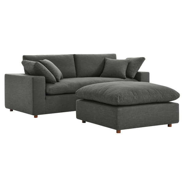 Modway Commix Down Filled Overstuffed Sectional Sofa - Gray EEI-6510-GRY
