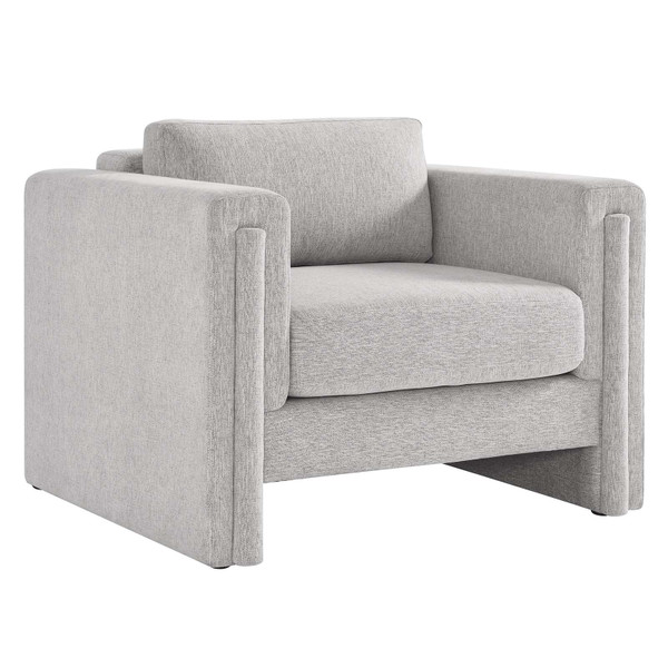 Modway Visible Fabric Armchair - Light Gray EEI-6373-LGR