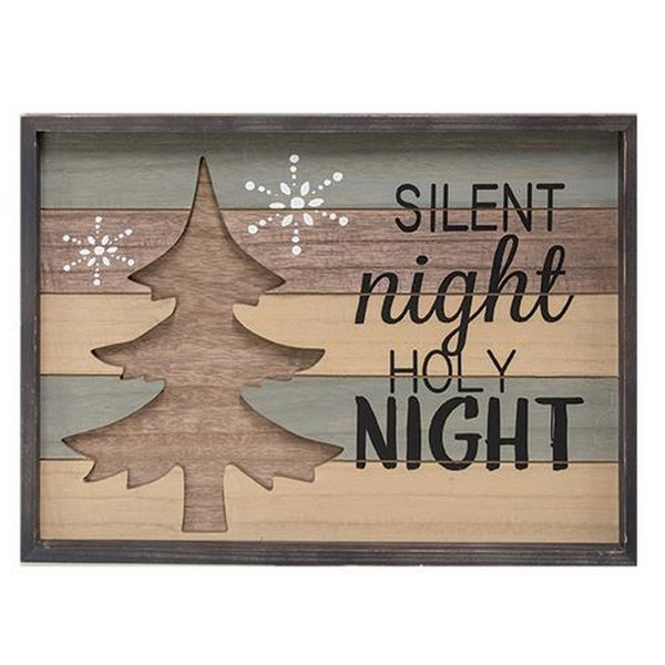 Silent Night Framed Sign G90192 By CWI Gifts