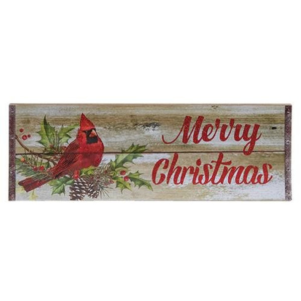 *Merry Christmas Cardinal Wall Plaque G90193 By CWI Gifts