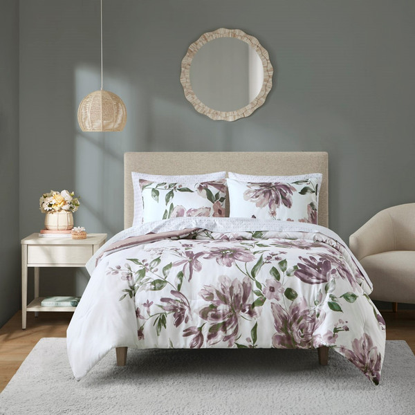 Alice Floral Comforter Set With Bed Sheets - Full MPE10-1019 By Olliix