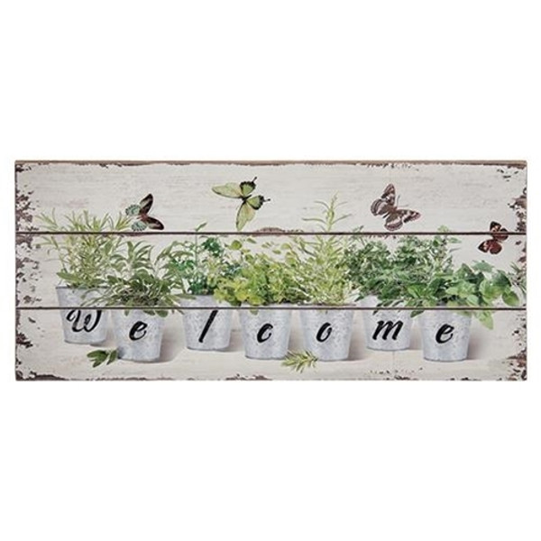 Floral Welcome Sign G90266 By CWI Gifts