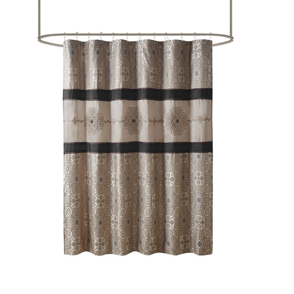 Donovan Embroidered Shower Curtain MP70-8302 By Olliix