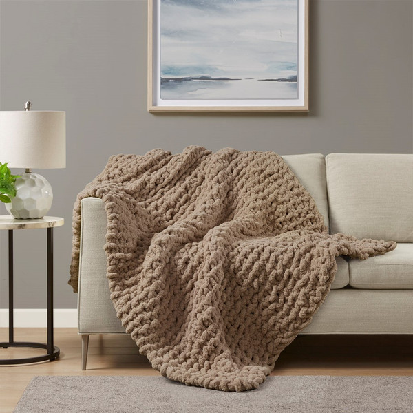 Chenille Chunky Knit Throw MP50-8236 By Olliix