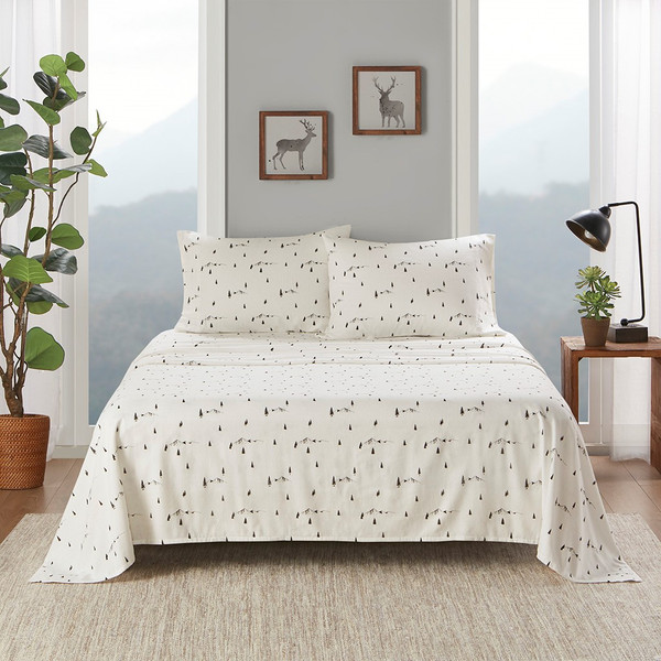 Cotton Flannel Sheet Set - Queen WR20-3960 By Olliix