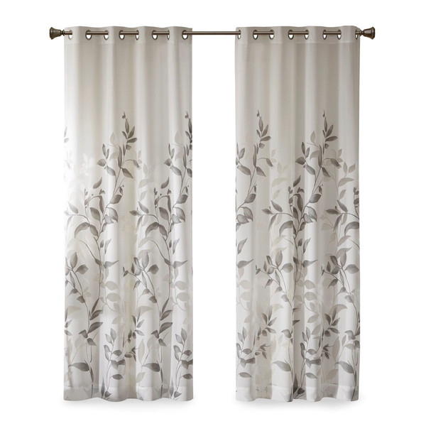 Cecily Burnout Printed Window Curtain Panel MP40-8257 By Olliix