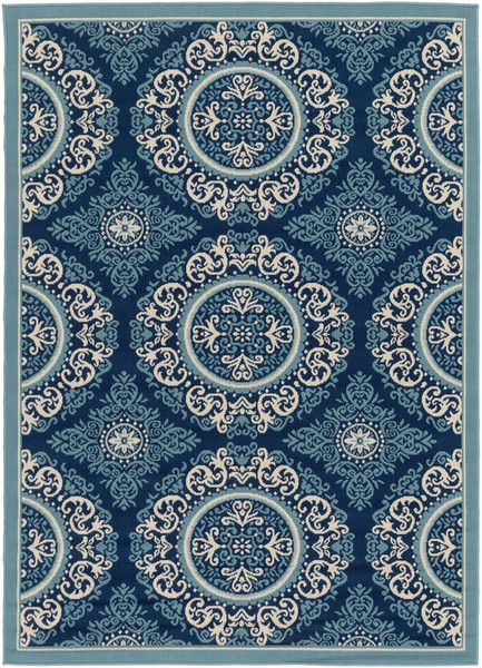 Surya Marina Machine Made Blue Rug MRN-3009 - 5'3" x 7'3"