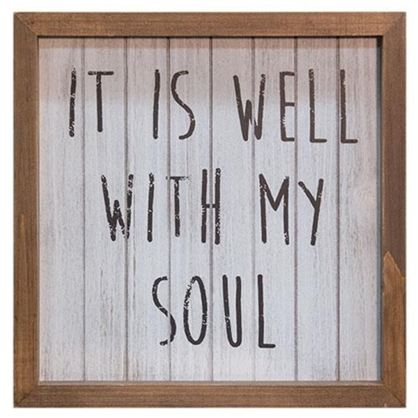 Well With My Soul Framed Sign G90389 By CWI Gifts