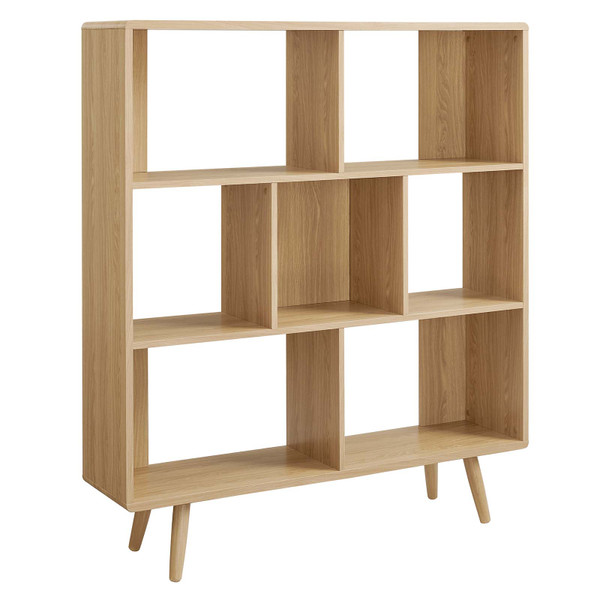 Modway Transmit 7 Shelf Wood Grain Bookcase - Oak EEI-2529-OAK