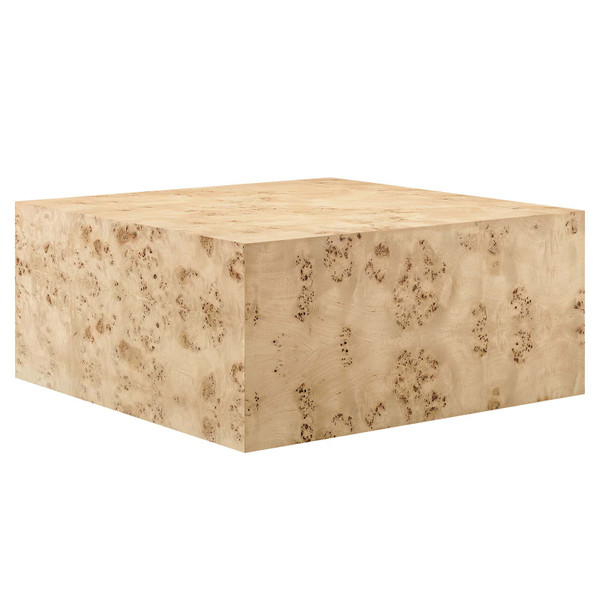 Modway Cosmos 36" Square Burl Wood Coffee Table - Natural Burl EEI-6272-NAB
