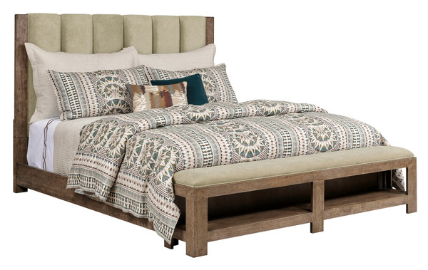 American Drew Skyline Meadowood Upholstered California King Bed 6/0 Complete 010-337R