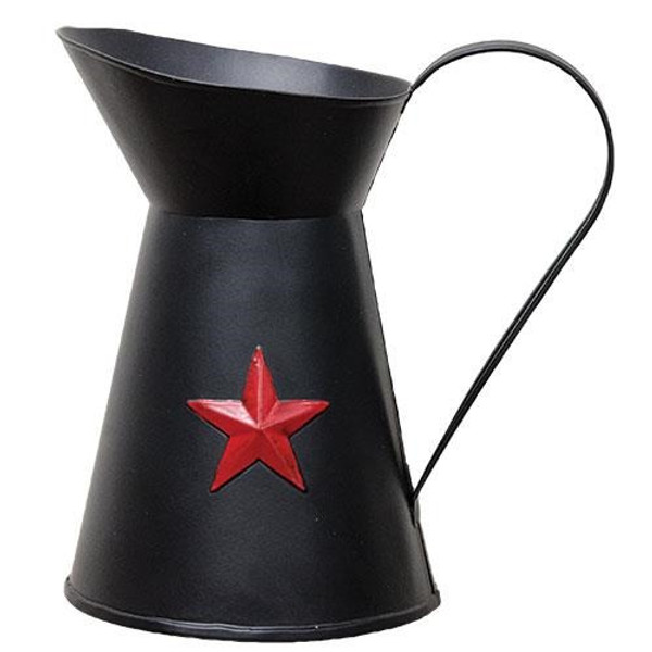Black Pitcher With Red Star G9396 By CWI Gifts