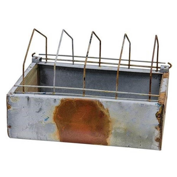 Galvanized Vintage Feeder Box G9631AG By CWI Gifts