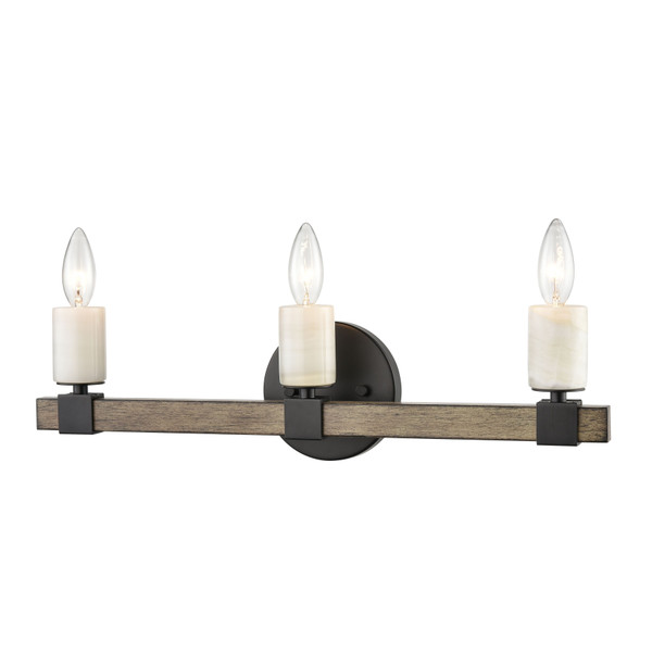 Elk Stone Manor 21'' Wide 3-Light Vanity Light - Matte Black 15468/3